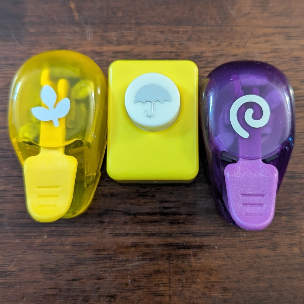 Yellow and Purple Craft Punch Set